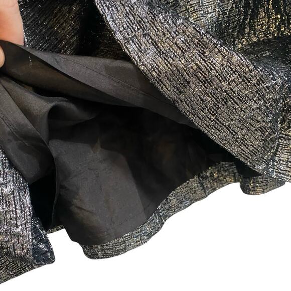 KATE SPADE NEW YORK METALLIC TWIRL REVERSE PLEAT COCKTAIL PARTY SKIRT SZ 0 $348 - Picture 6 of 11